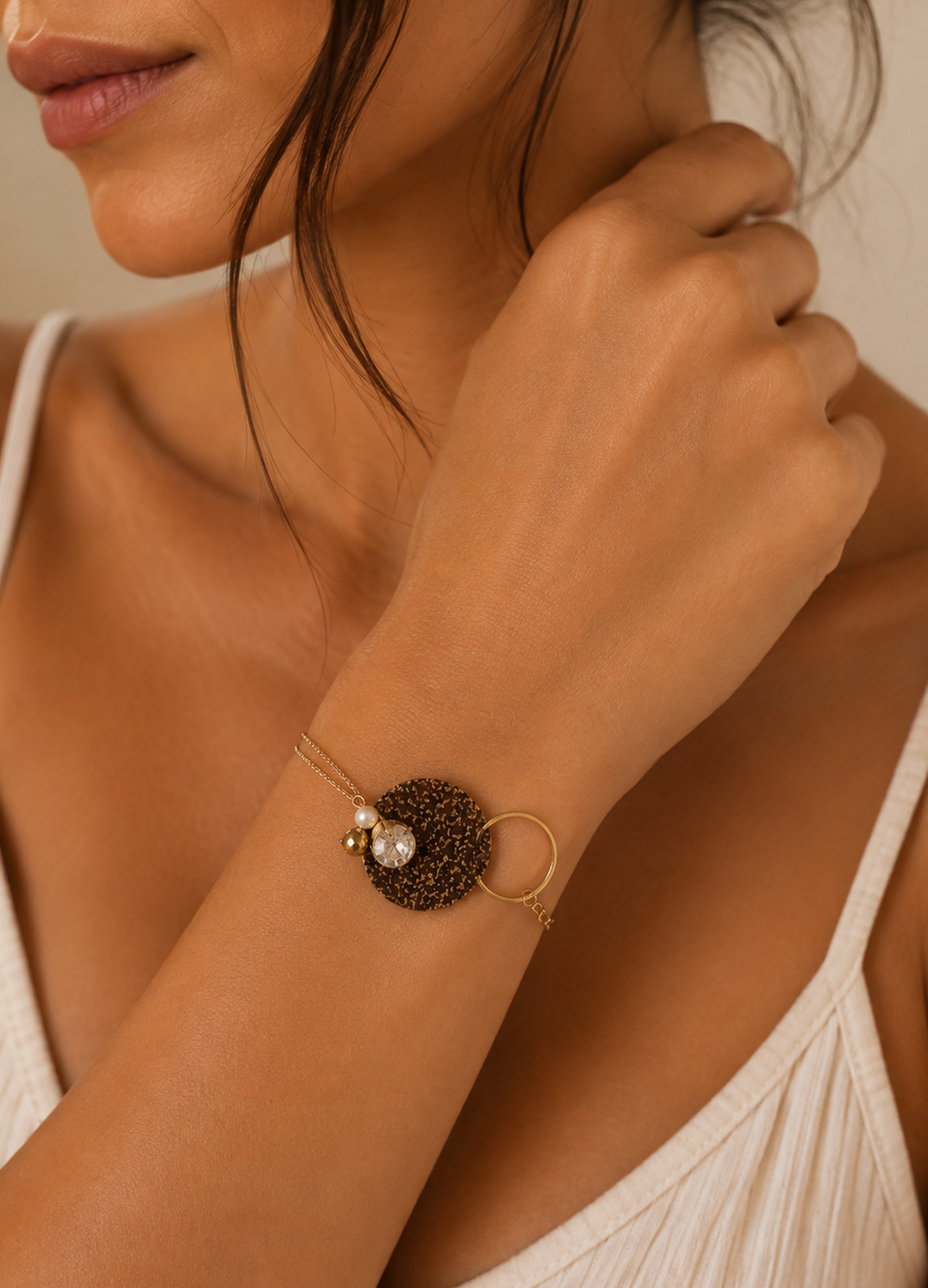 Βραχιόλι Χειροποίητο Circle Brown