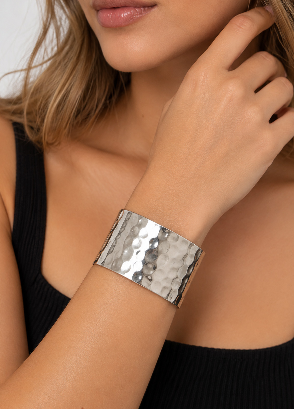 Βραχιόλι Χειροπέδα Σφυρήλατο Silver