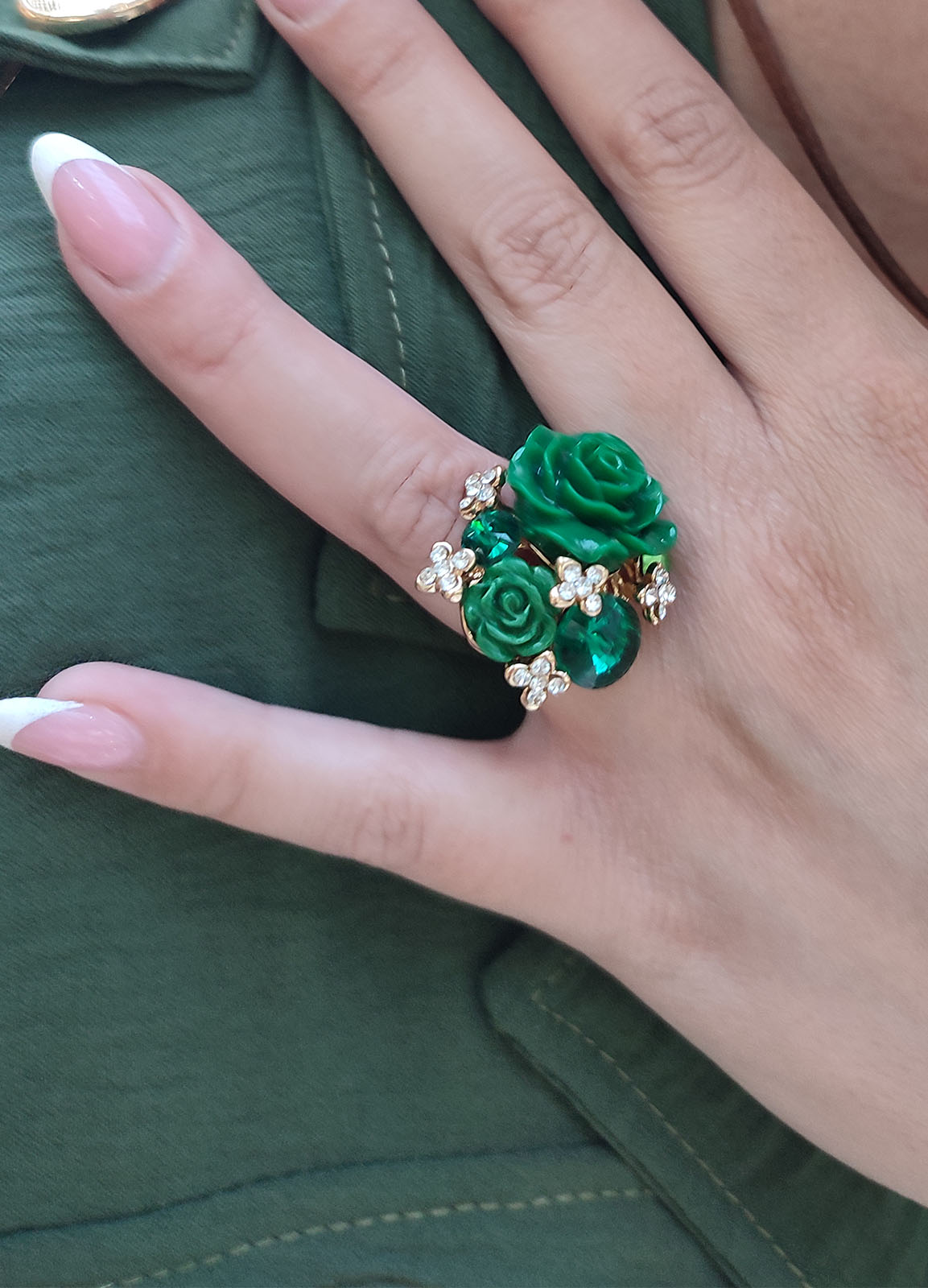 green Rose Ring 