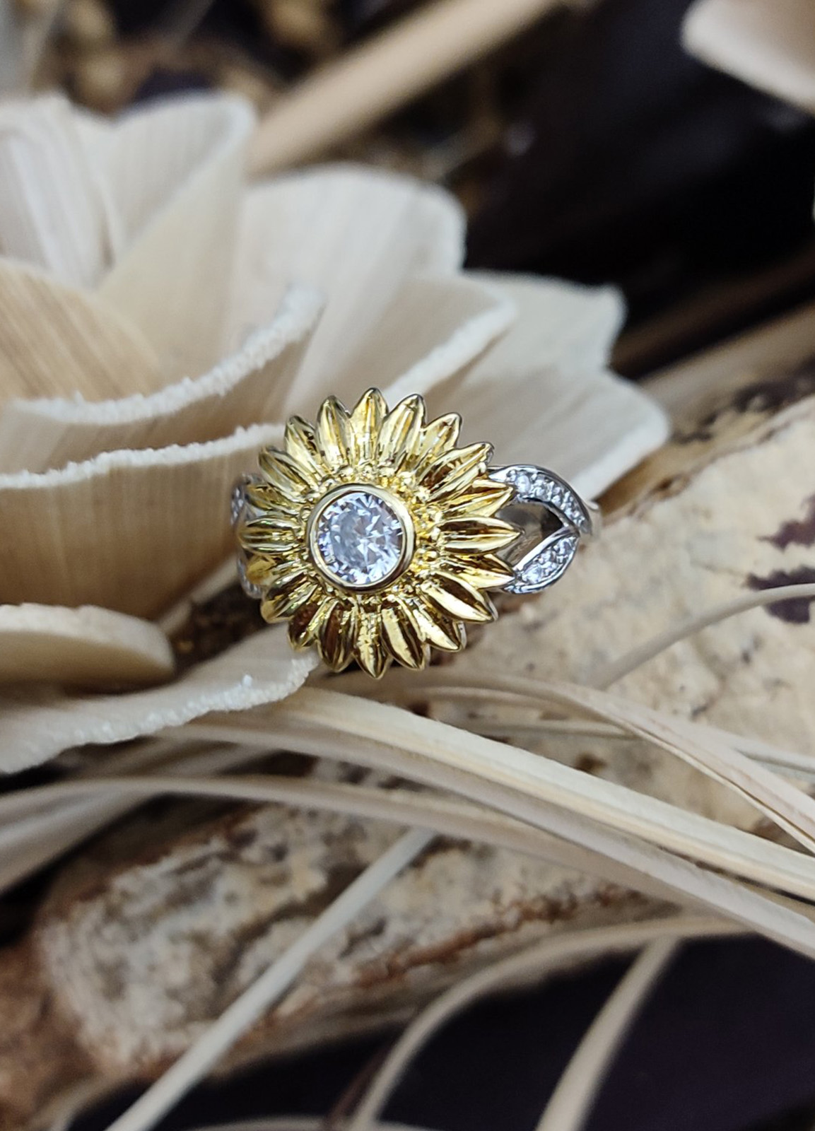 925 Silver Flower Ring