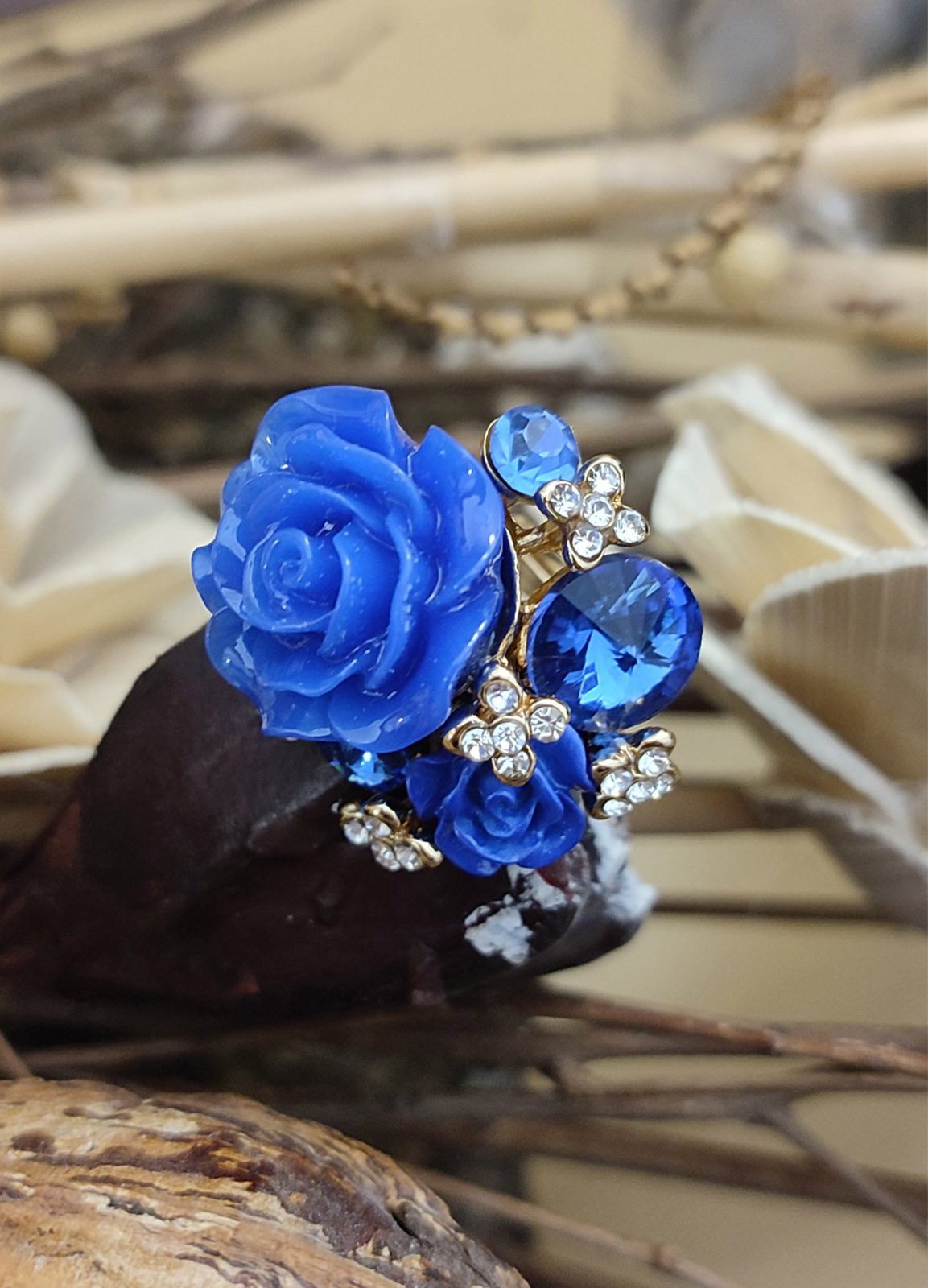 Blue Roses Ring 