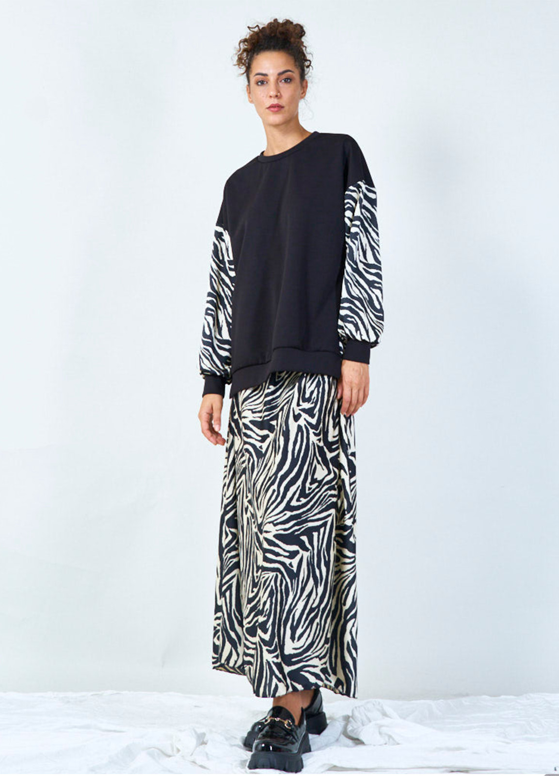 Φούστα Animal Print Black