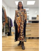 Φόρεμα Maxi Velvet Animal Print