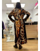 Φόρεμα Maxi Velvet Animal Print