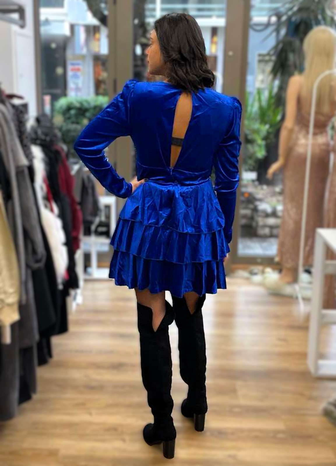 Φόρεμα Mini Velvet Blue