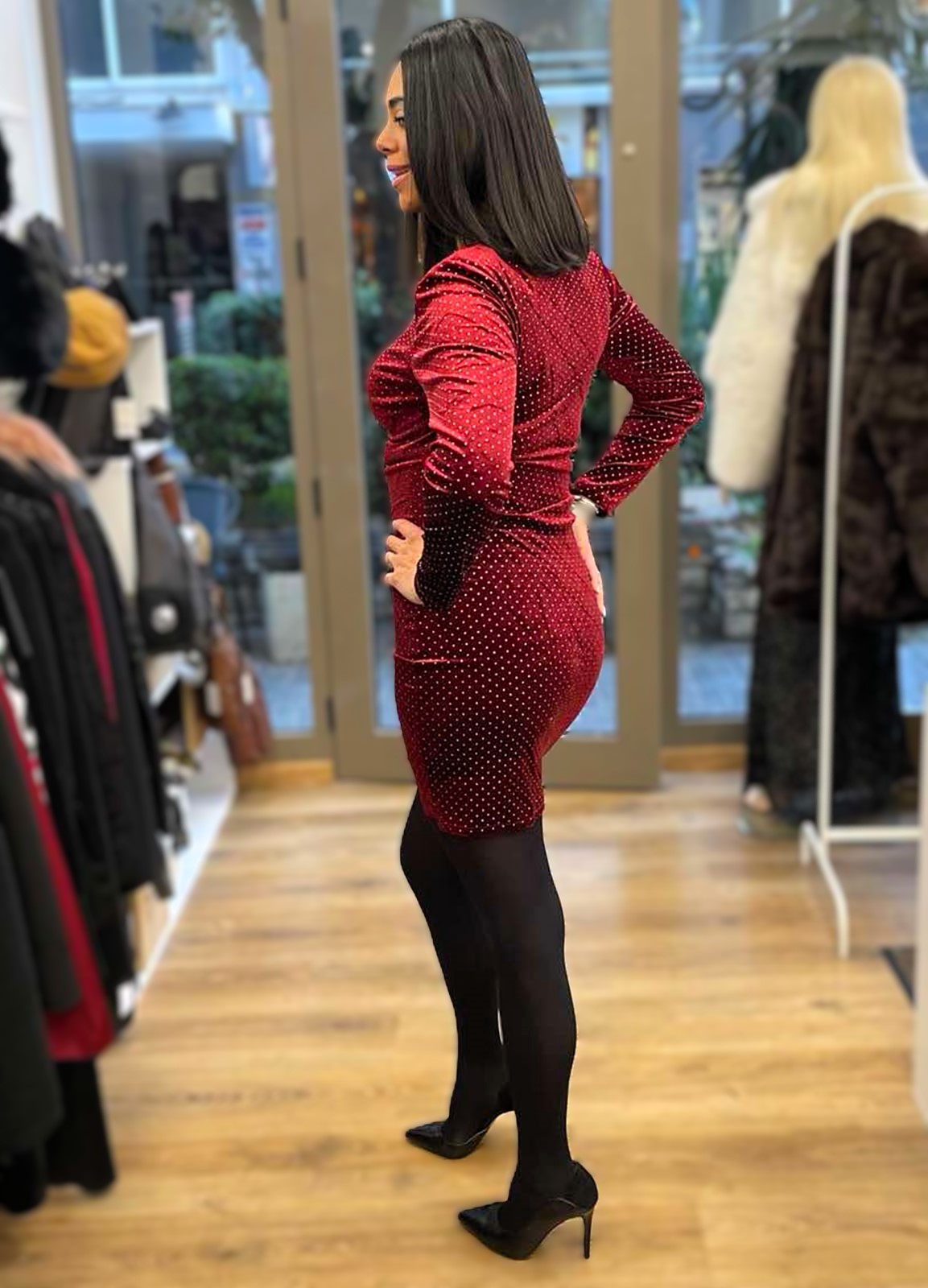 Φόρεμα Mini Velvet Red