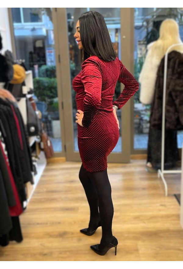 Φόρεμα Mini Velvet Red