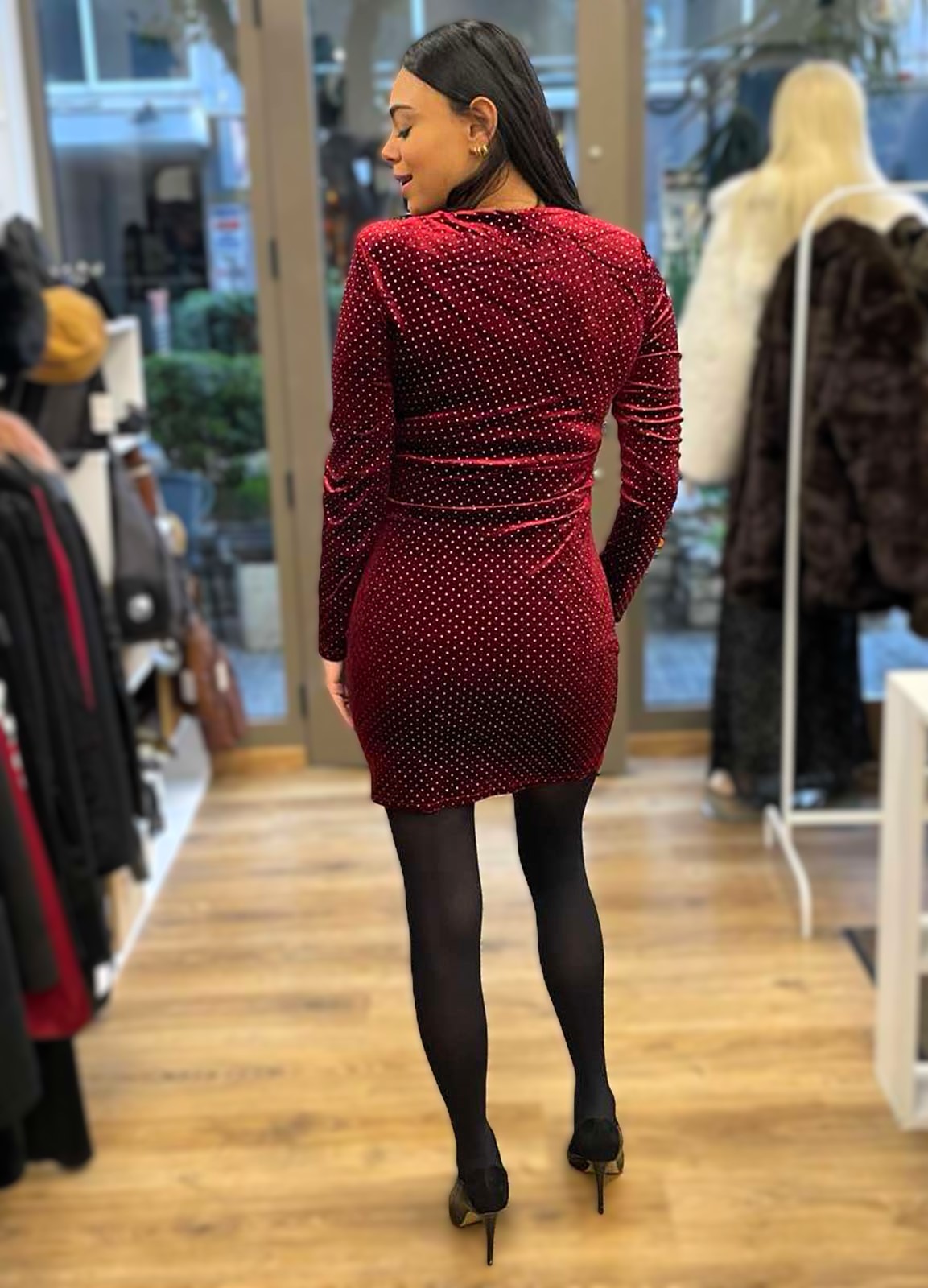 Φόρεμα Mini Velvet Red