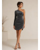 Φόρεμα Mini lurex Gray