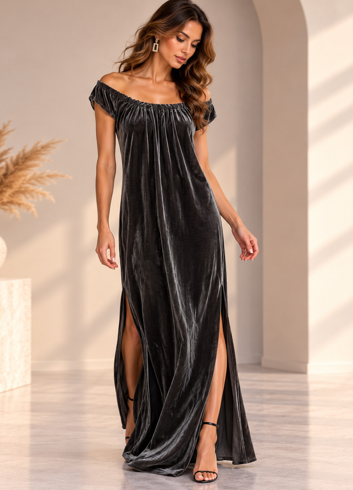 Φόρεμα Velvet  Gray