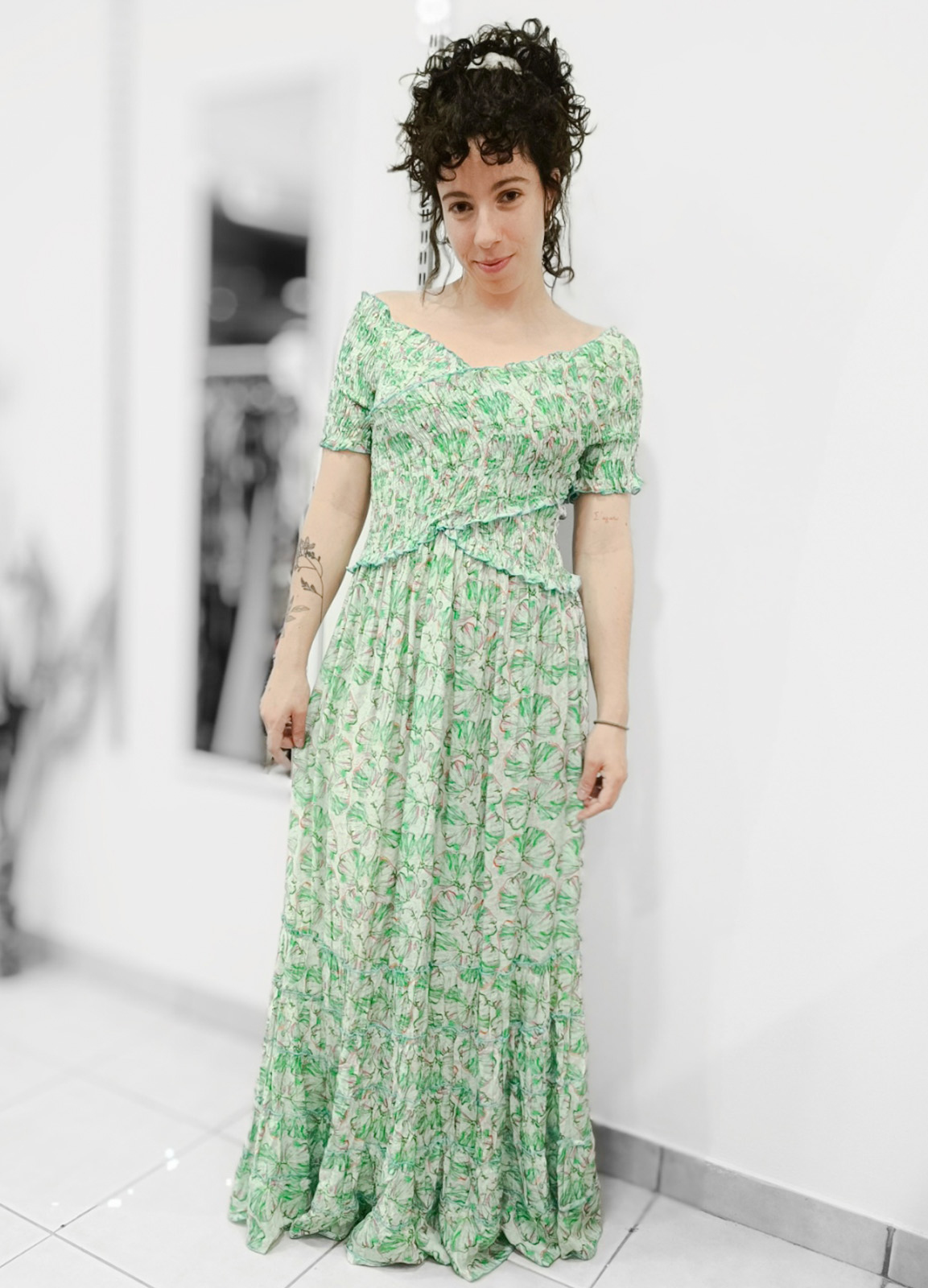 Φόρεμα Μακρύ Boho Green