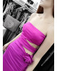 Φόρεμα Midi Strapless Fuchsia