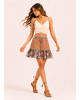 Boho Mini Φούστα με Ethnic Print & Βολάν