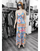 Φόρεμα Maxi Boho με Δέσιμο στον Λαιμό & Ανοιχτή Πλάτη