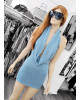 Φόρεμα Κοντό Πλεκτό Light Blue