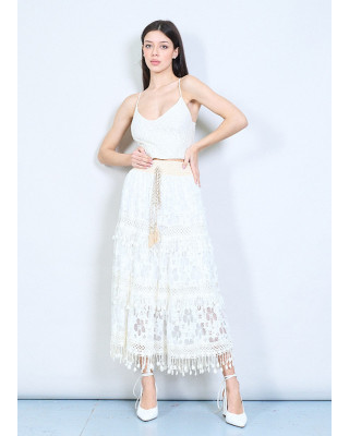 Φούστα Boho White