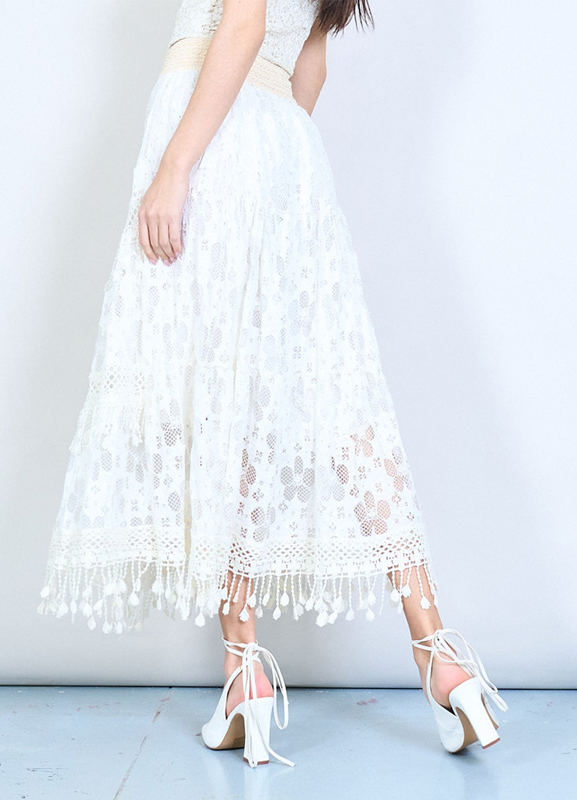 Φούστα Boho White