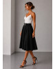 Midi Φούστα με Ζώνη Black