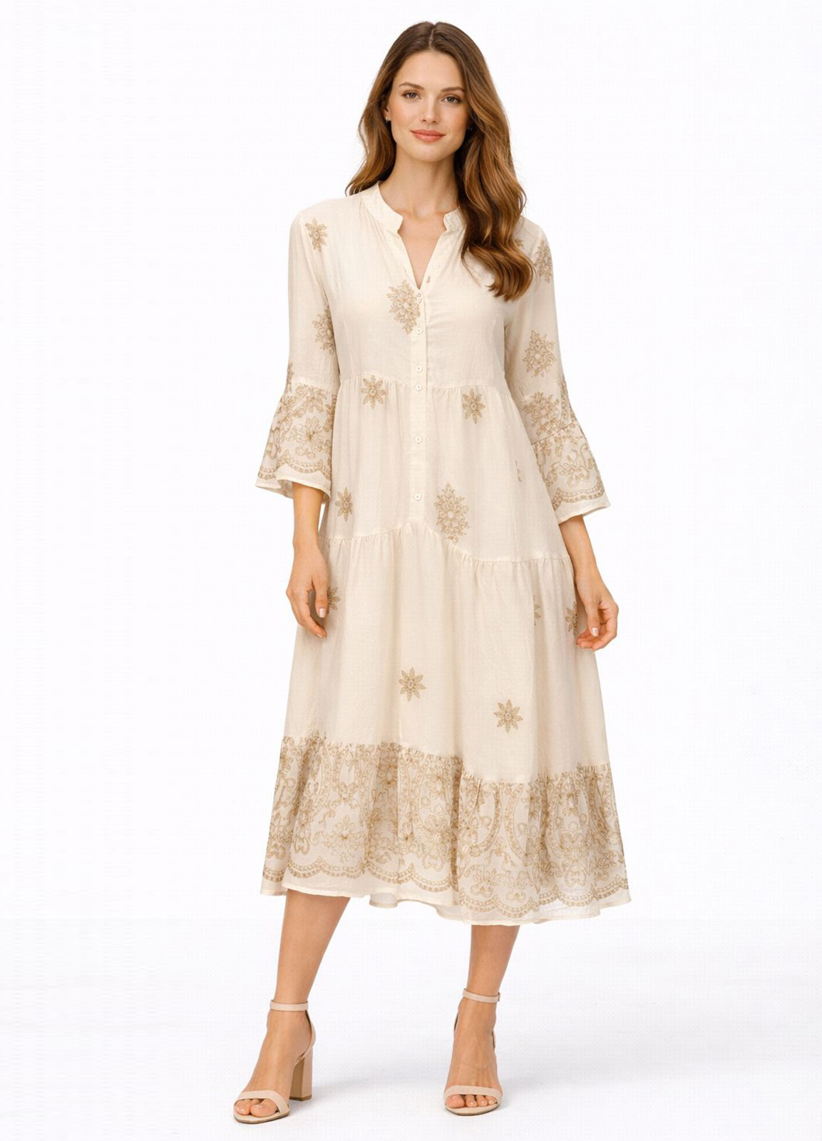 Midi Φόρεμα Ecru