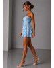 Strapless Mini Φόρεμα Σιέλ