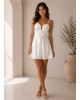 Mini Σατέν Φόρεμα White