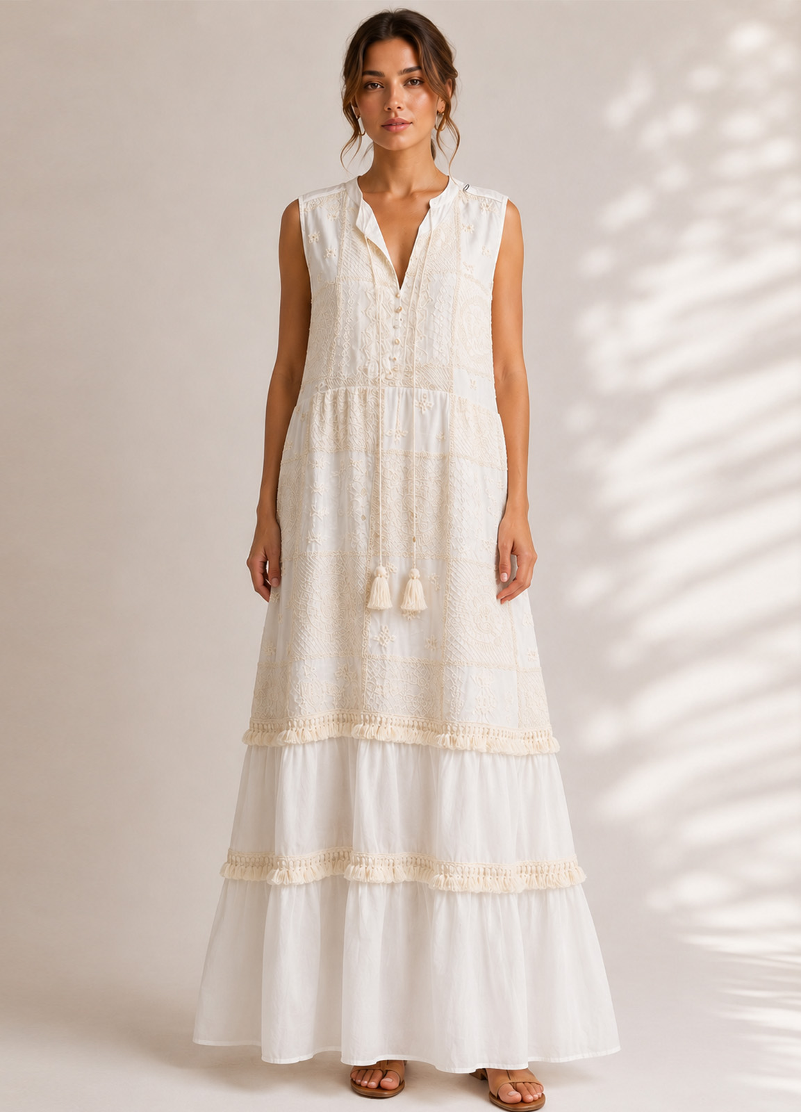 Boho Φόρεμα με Κέντημα 