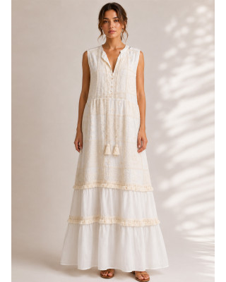 Boho Φόρεμα με Κέντημα 