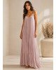Maxi Φόρεμα Αέρινης Γραμμής σε Dusty Pink Απόχρωση