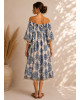 Oversized Midi Φόρεμα Boho με Paisley Print