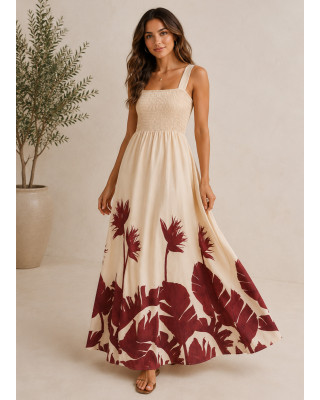 Maxi Φόρεμα με Tropical Print