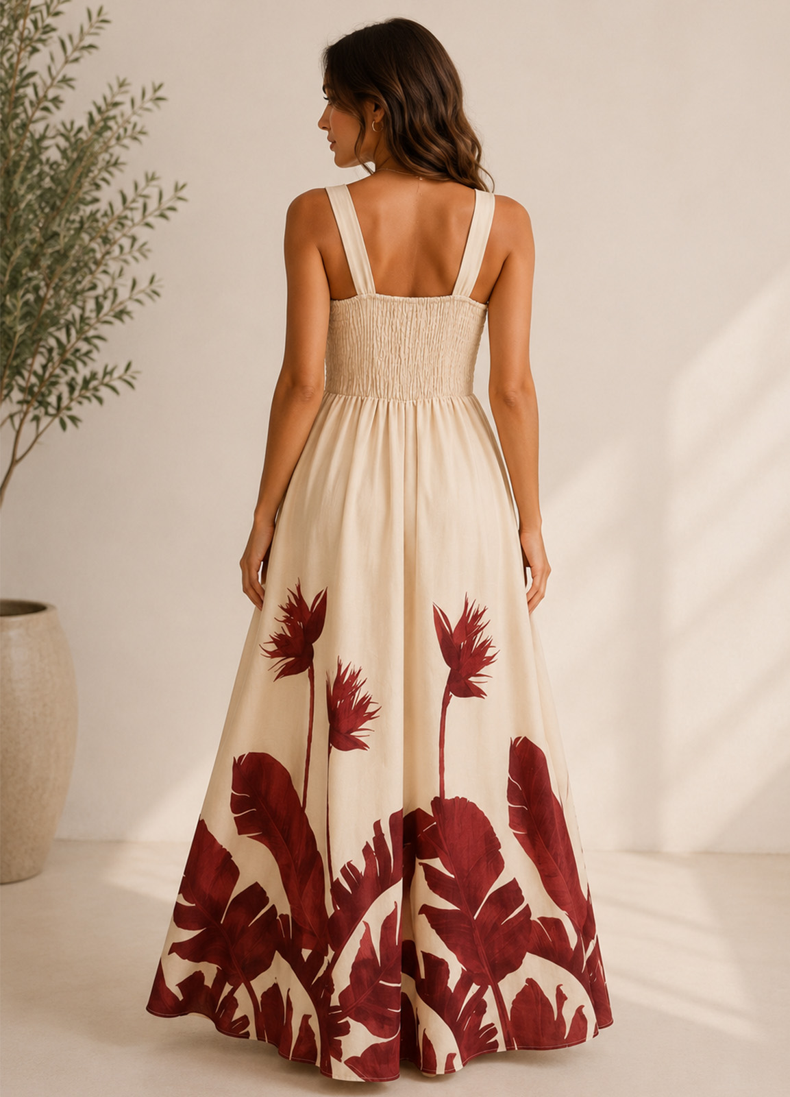 Maxi Φόρεμα με Tropical Print