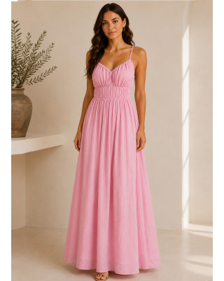 Maxi Φόρεμα με Cups Pink