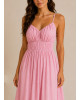 Maxi Φόρεμα με Cups Pink