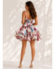 Mini Floral Φόρεμα με Φουσκωτά Βολάν