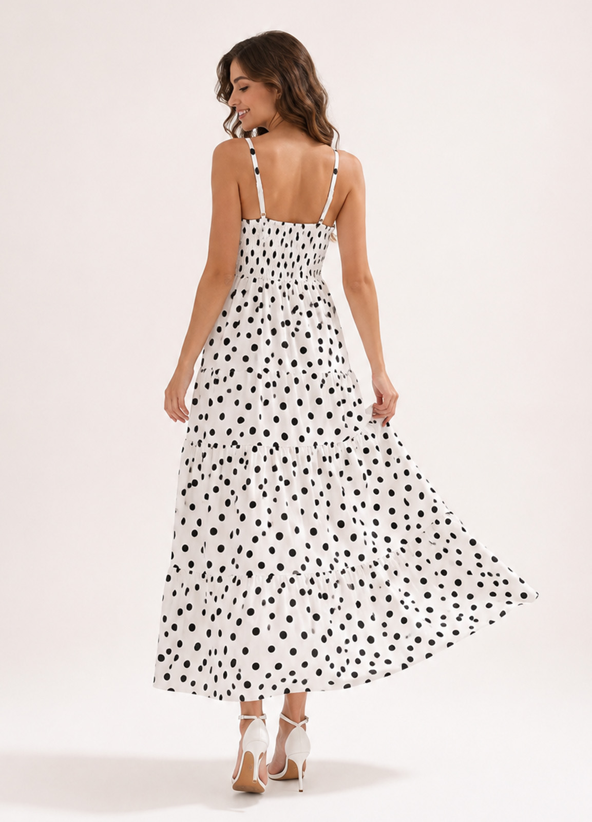 Maxi Φόρεμα Πουά White