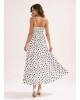 Maxi Φόρεμα Πουά White
