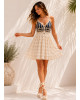 Mini Φόρεμα Boho Ecru