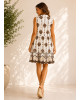 Midi Αμάνικο Φόρεμα Ethnic Print Brown