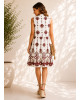 Midi Αμάνικο Φόρεμα Ethnic Print Bordo