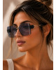 Γυαλιά Ηλίου Rimless με Glitter Λεπτομέρεια – Black