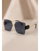 Γυαλιά Ηλίου Rimless με Glitter Λεπτομέρεια – Black