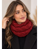 Πλεκτός Λαιμός με Ανάγλυφο Σχέδιο Burgundy 