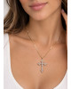 Κολιέ με Σταυρό & Λαμπερές Πέτρες
