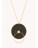 Κολιέ Χειροποίητο Circle Black