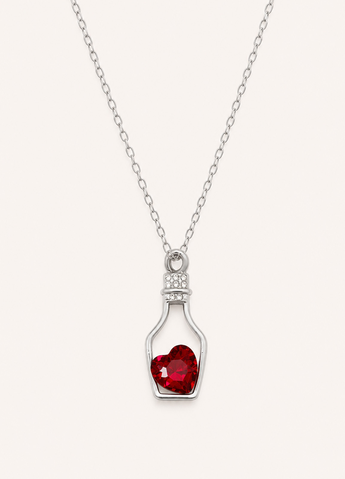 Κολιέ Small Bottle of Heart Red