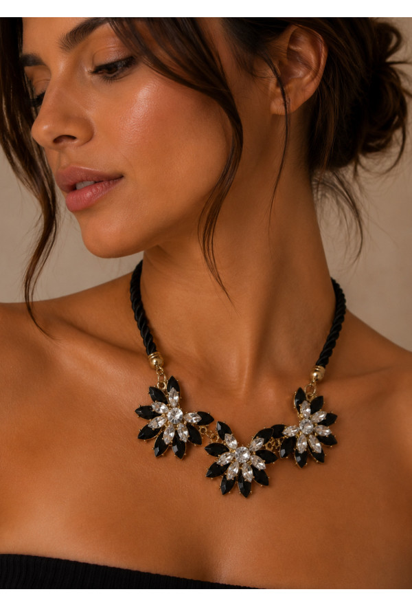Κολιέ Black Flower