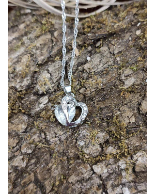 Κολιέ Diamond Heart White