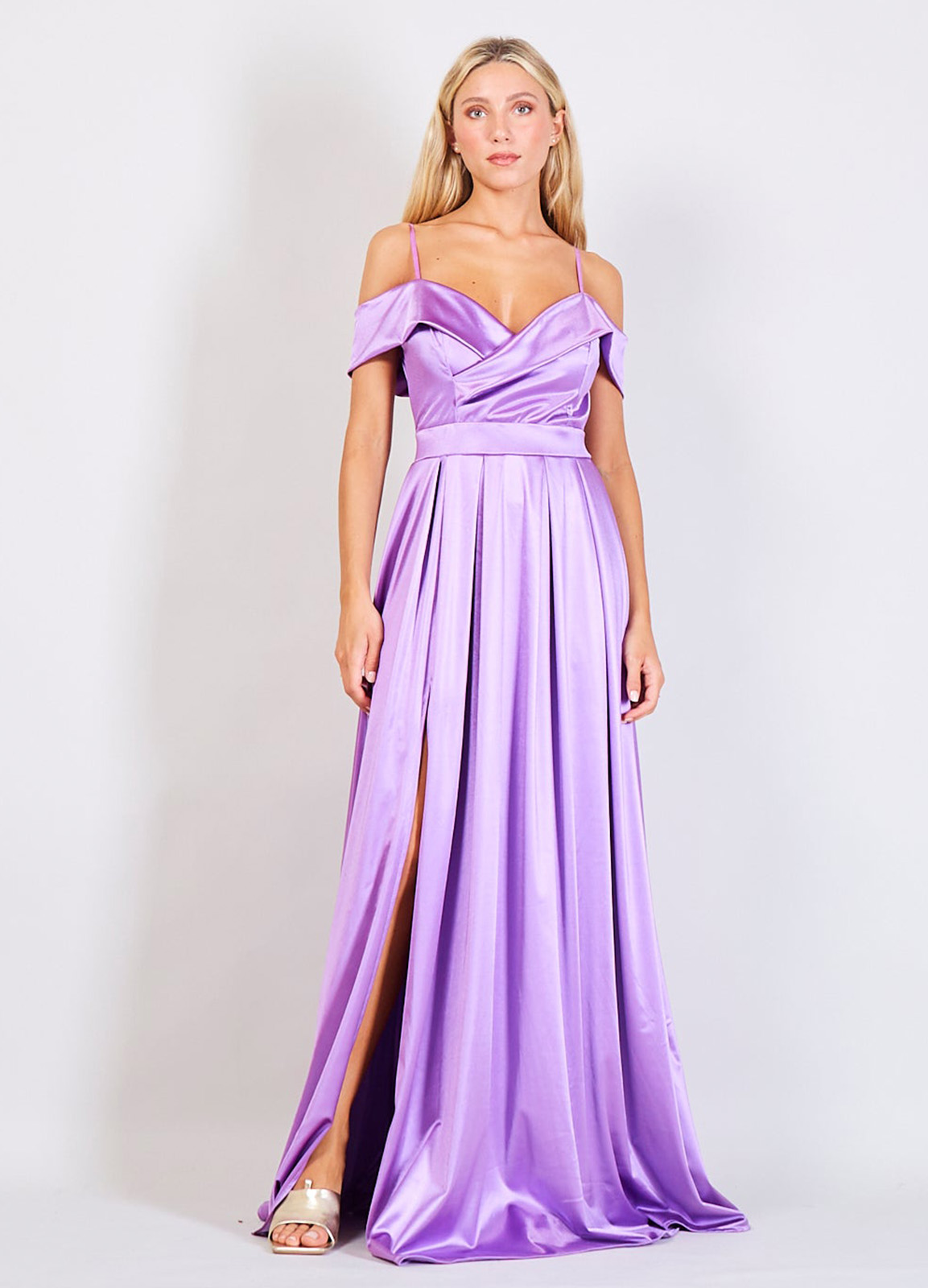 Φόρεμα Maxi Σατέν Purple