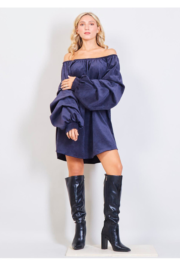 Darkblue Oversized Mini Dress
