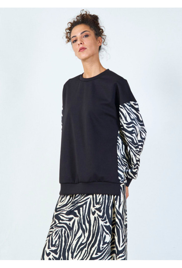 Μπλούζα Animal Print Black